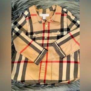 Burberry Toddler Boy long sleeve check print shirt